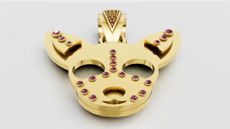 punk style pendant  3D printable model