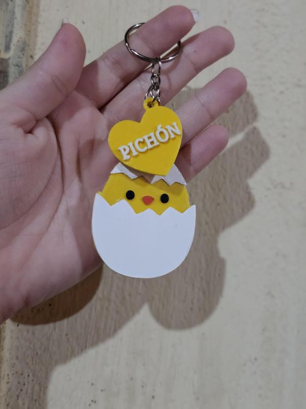 Chick keychain