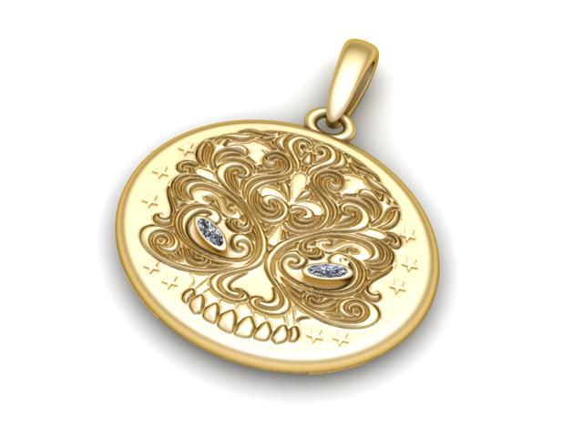 skull pendant 3D printable model