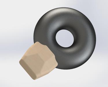 Base 50x35x45mm. Without Hole | Rodin Coil .STL 100mm. x 35mm. Diameter | 3D File STL Coil | iToroid Vortex Wave Field Generator