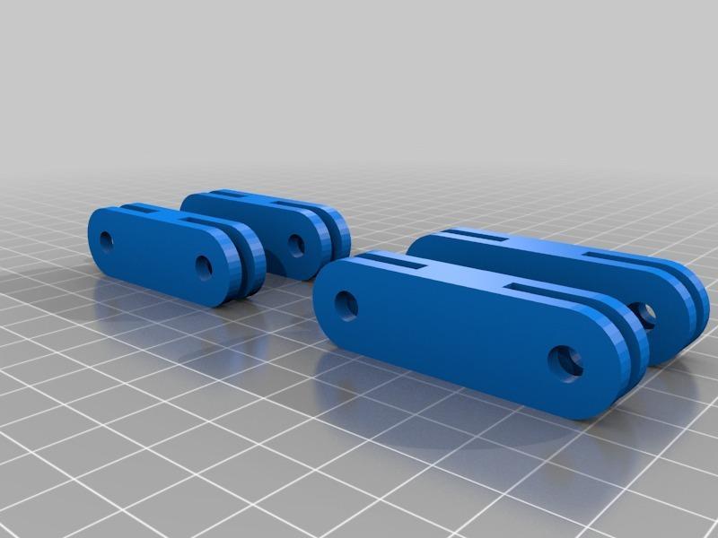 GoPro Hero2 Frame with hex insert and dual 2 prong connectors