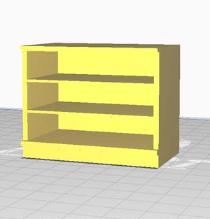 1/18 scale modern 1000mm kitchen base unit.