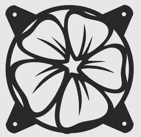 FAN COVER flower nature #6 CUBIERTA DE VENTILADOR FAN GRILL 120MM