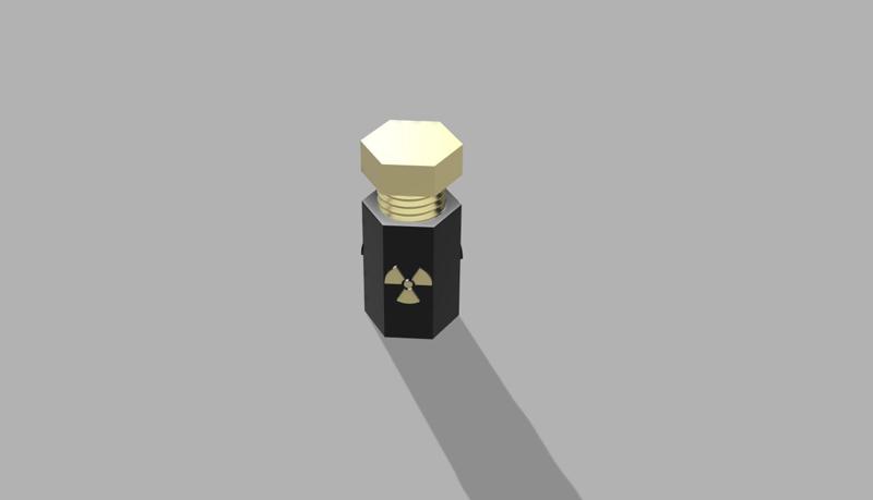 Adjustable GPU Support Stand - Radioactive Symbol Hexagonal Screw (No Supports Needed)