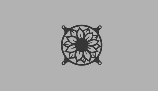 Sunflower Round Fan Grill 120mm – Floral PC Case Mod