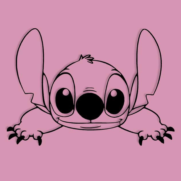 Stitch Silhouette - Adorable Alien Wall Art