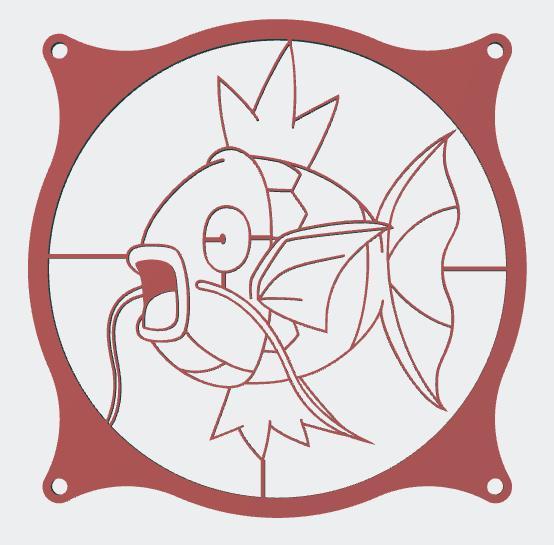 Pokemon Magikarp 120mm Fan Cover