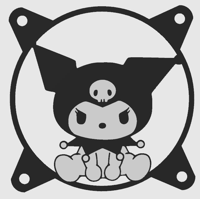 FAN COVER 120mm kuromi sanrio hello kitty Multicolor 4 Collors