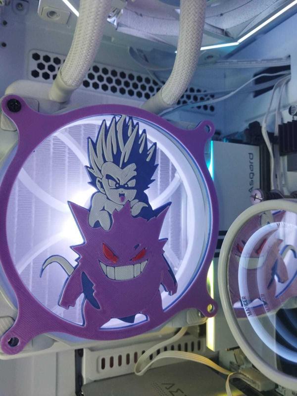 120mm Fan Grille - Gengar and Gotenks