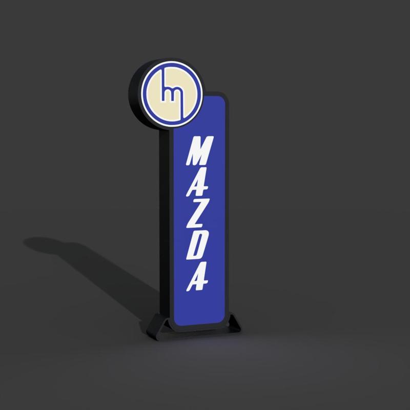 Mazda Vintage Sign Lightbox LED Lamp