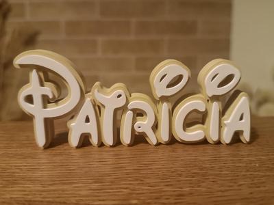 Disney Name Sign Patricia Kid Room Wall Decor Tag 
