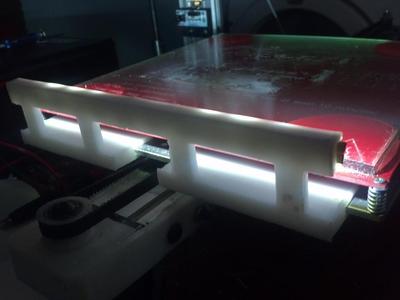 Parameterized LED bar for Ord Hadron print bed (or any print bed)