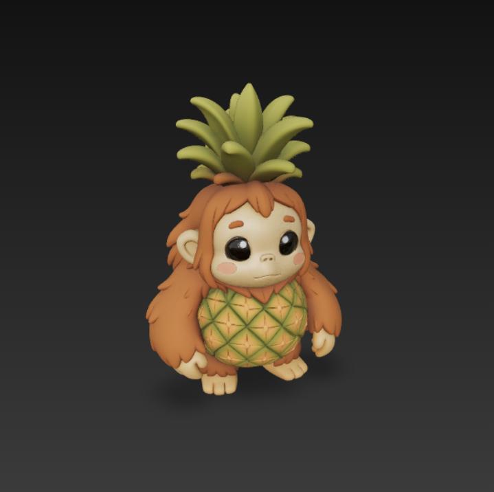 Orangutini Ananasini estilo Anime