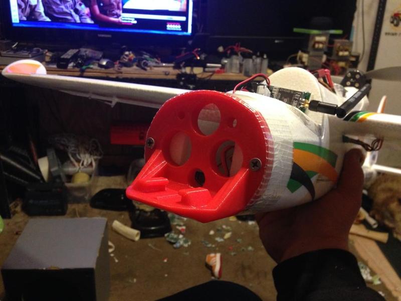 bixler2 gopro mount remix and templet for cutting off nose