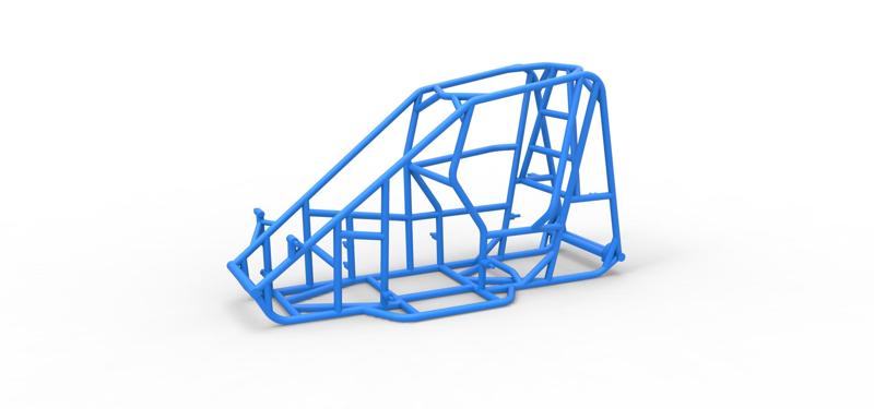 Diecast Frame of 600 Micro sprint car Scale 1:25