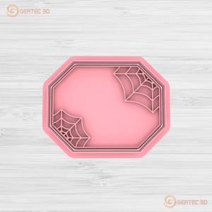 FRAME SPIDERMAN SPIDER WEB CUTTER + STAMP / COOKIE CUTTER SPIDERMAN