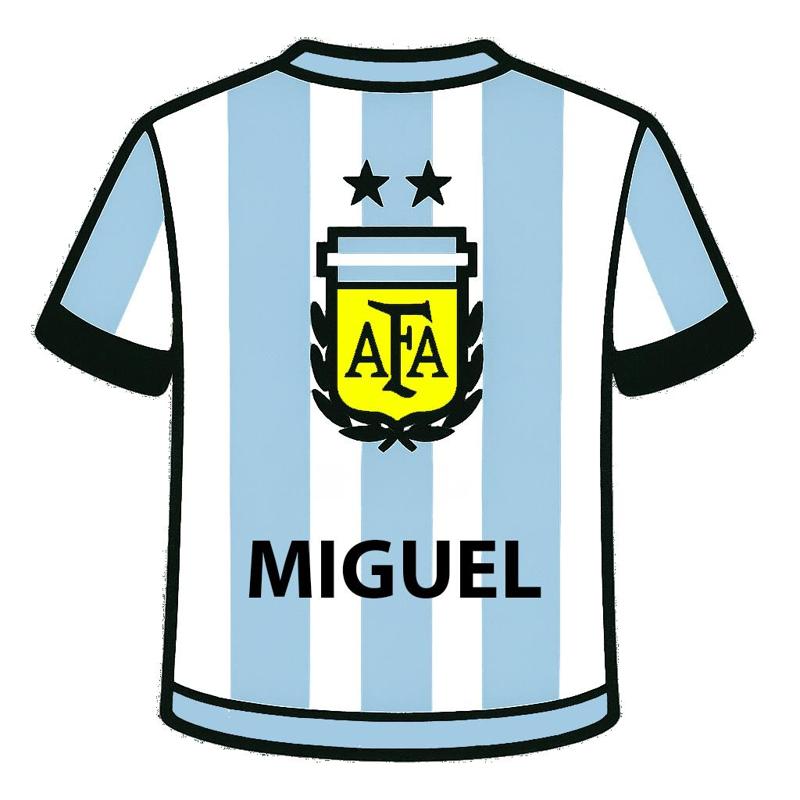 Customizable Football Frame Argentina Team Shirt Customizable Football Team Frame