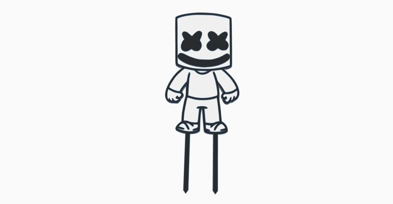 Marshmello Fortnite Cake Topper