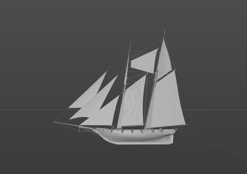 [Naval Action] Privateer sailboat digital model