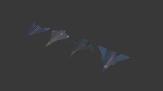 PACK OF 4 MILITARY FIGHTER PLANS