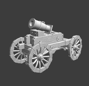Late Medieval Mortar Wagon STL | 3D Printable Artillery for Wargaming & Dioramas (28mm / 32mm)
