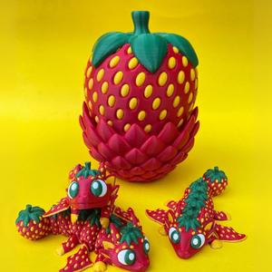 Flexi Strawberry Dragon And Egg Box