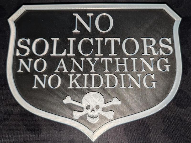 No solicitors signs.