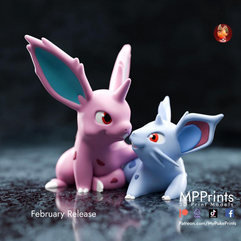 Nidoran love statue - presupported and multimaterial