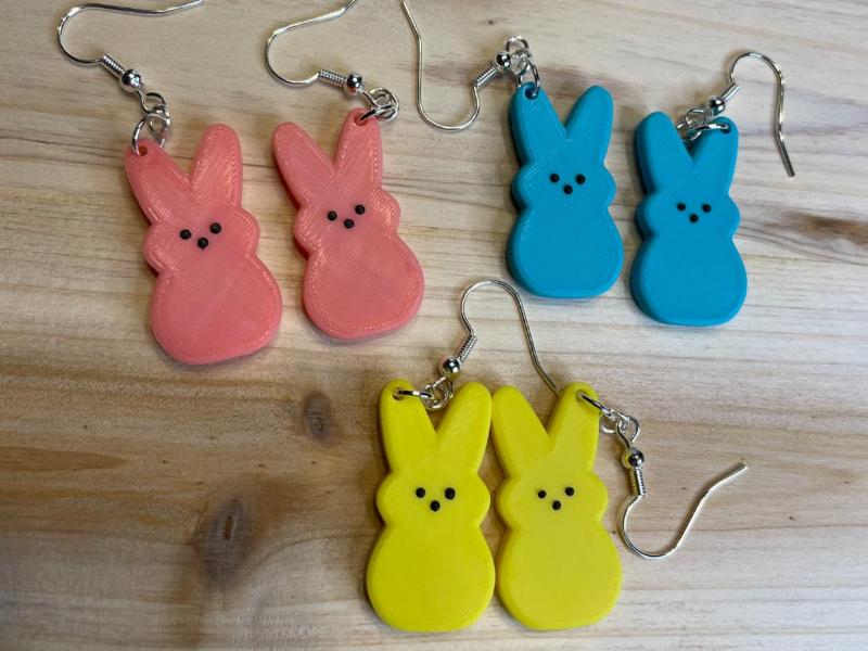 Peeps Easter Earrings - Drop Earrings