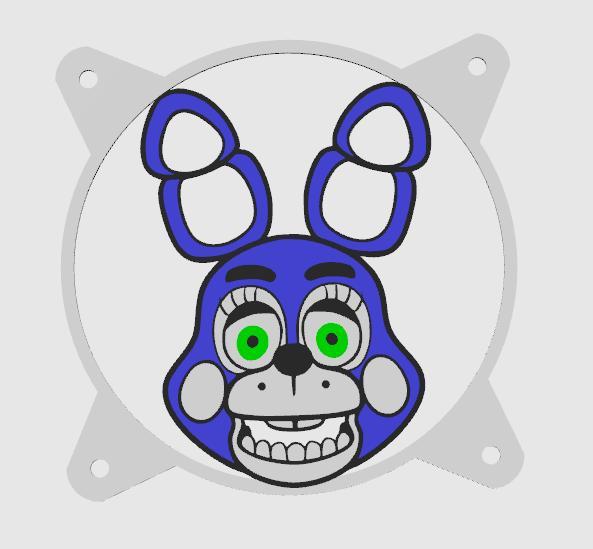 FAN COVER freddy's Bonnie Five nights CUBIERTA DE VENTILADOR FAN GRILL 120MM