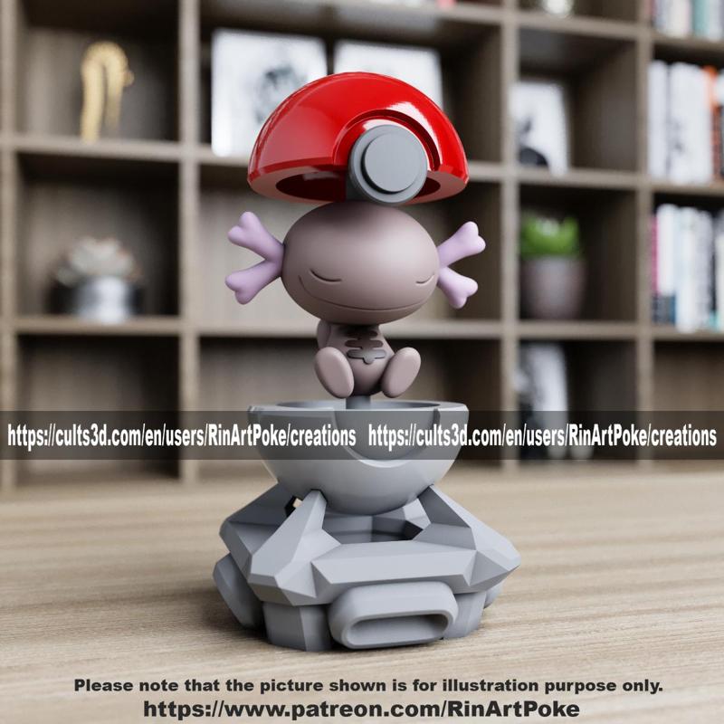 Wooper Paldean in the pokeball from Pokemon