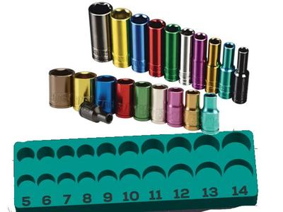 PITTSBURGH 1/4 Color-Coded Metric Socket Holder