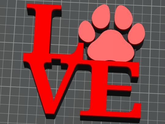 Love Paw Print