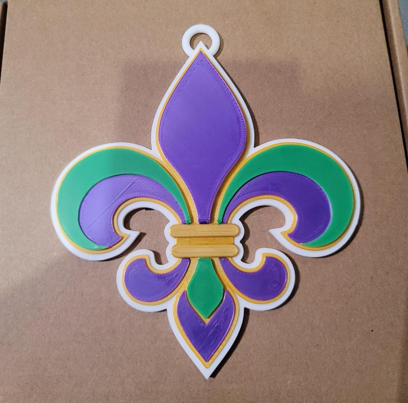 Mardi Gras Fleur de lis1 w/o loop 3d 180mm series
