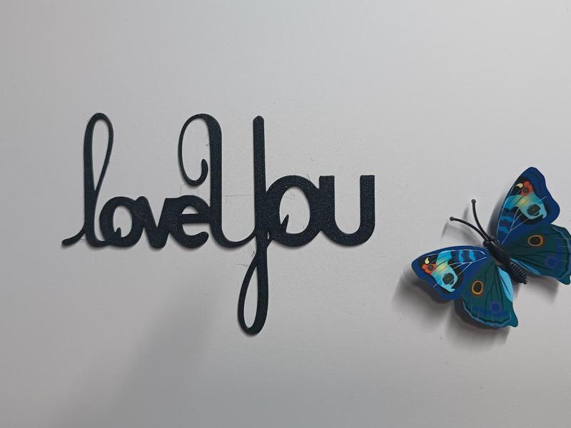 Minimalist 2D love you Design –for Custom Wall Art