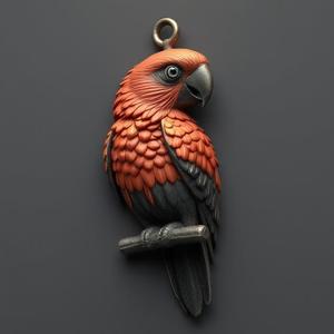 M – "Macaw Mirror Pendant"