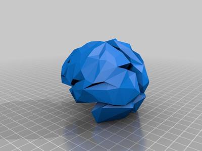 low poly brain