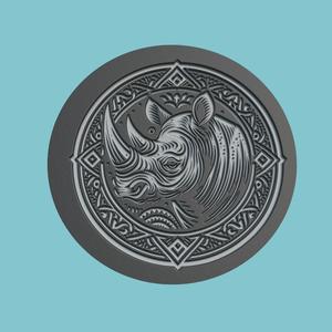 Rhino Medallion Rhino 3d Print Model