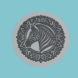 Zebra Medallion Zebra 3d Print Model
