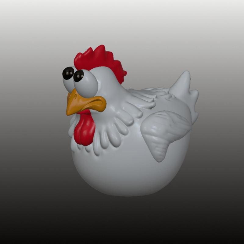 Decorative Chicken with Googly Eyes ornamental for environments