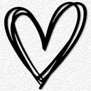 minimalist line heart wall art heart line art wall decor 2d art