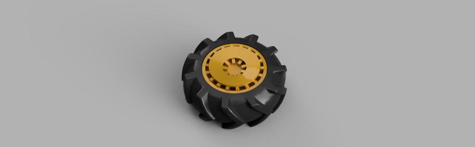 Tractor Wheel LCD Knob (TPU Tyre)