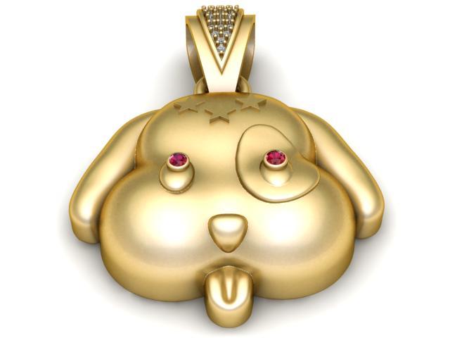 PUPPY FACE PENDANT 3D PRINTABLE MODEL