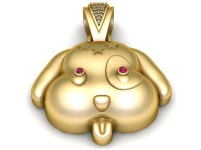PUPPY FACE PENDANT 3D PRINTABLE MODEL