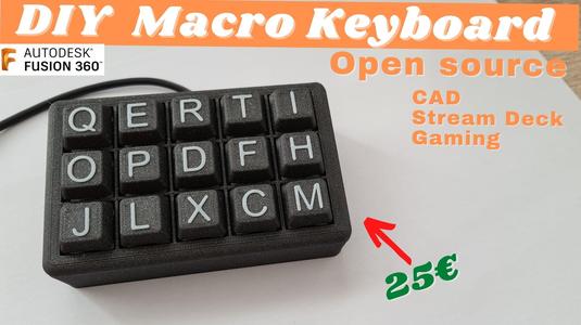 DIY fully 3D printed Macro Keayboard / Stream Deck