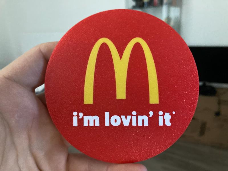 McDonald logo coaster