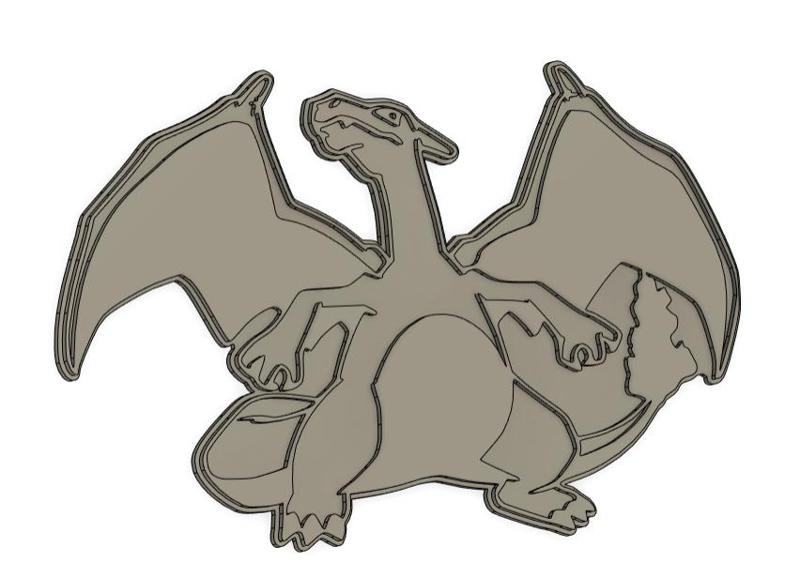 Pokemon Charizard Cookie Cutter and Embosser