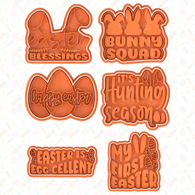 Easter lettering cookie cutter set of 6
