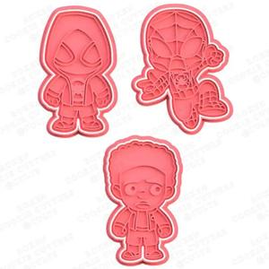 Spider-man Miles Morales cookie cutter set of 3
