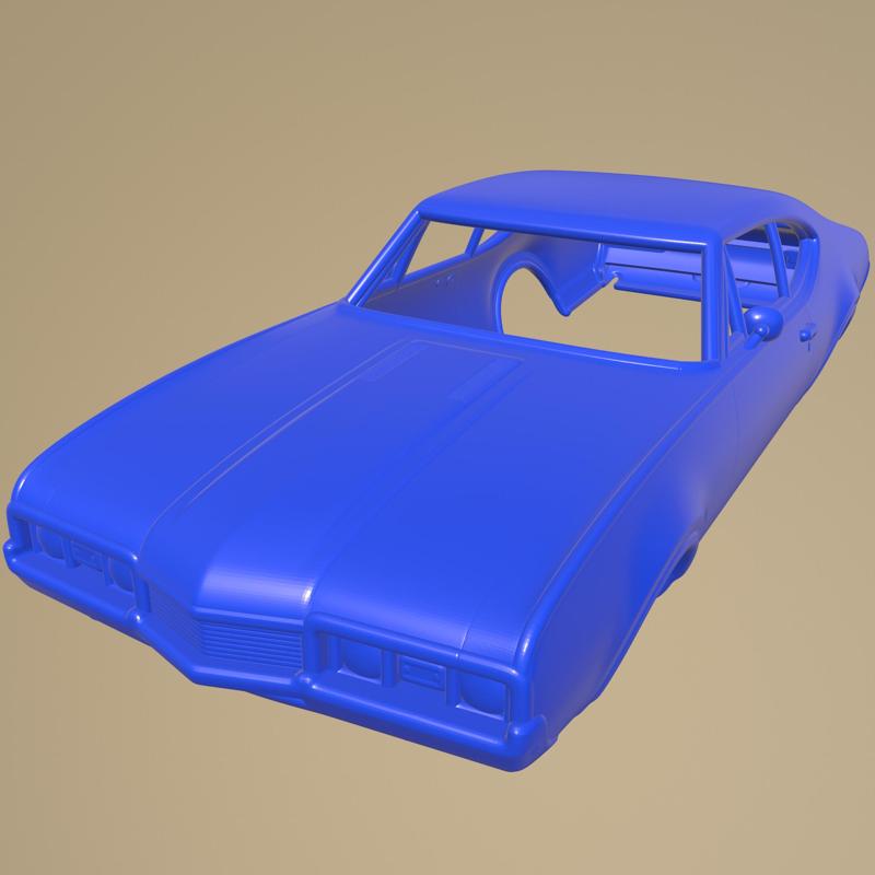 Oldsmobile Cutlass 442 Holiday coupe 1966 PRINTABLE CAR BODY
